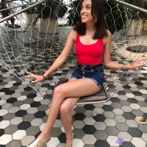 Red Bodysuit Tank Top